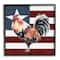 Stupell Industries Americana Rooster Single Star United States Flag Framed Giclee Art